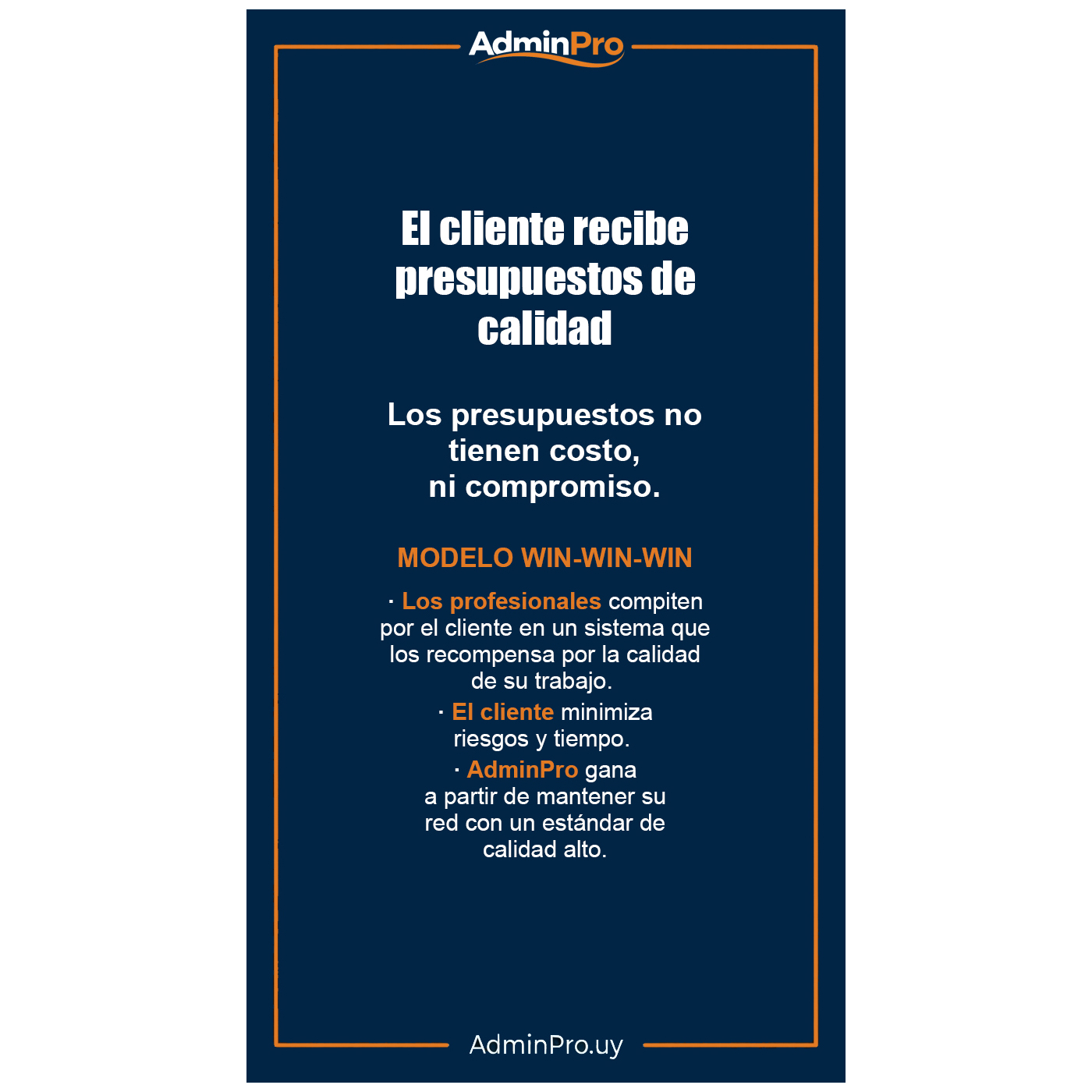 El cliente recibe presupuestos de calidad - Sistema AdminPro Uruguay
